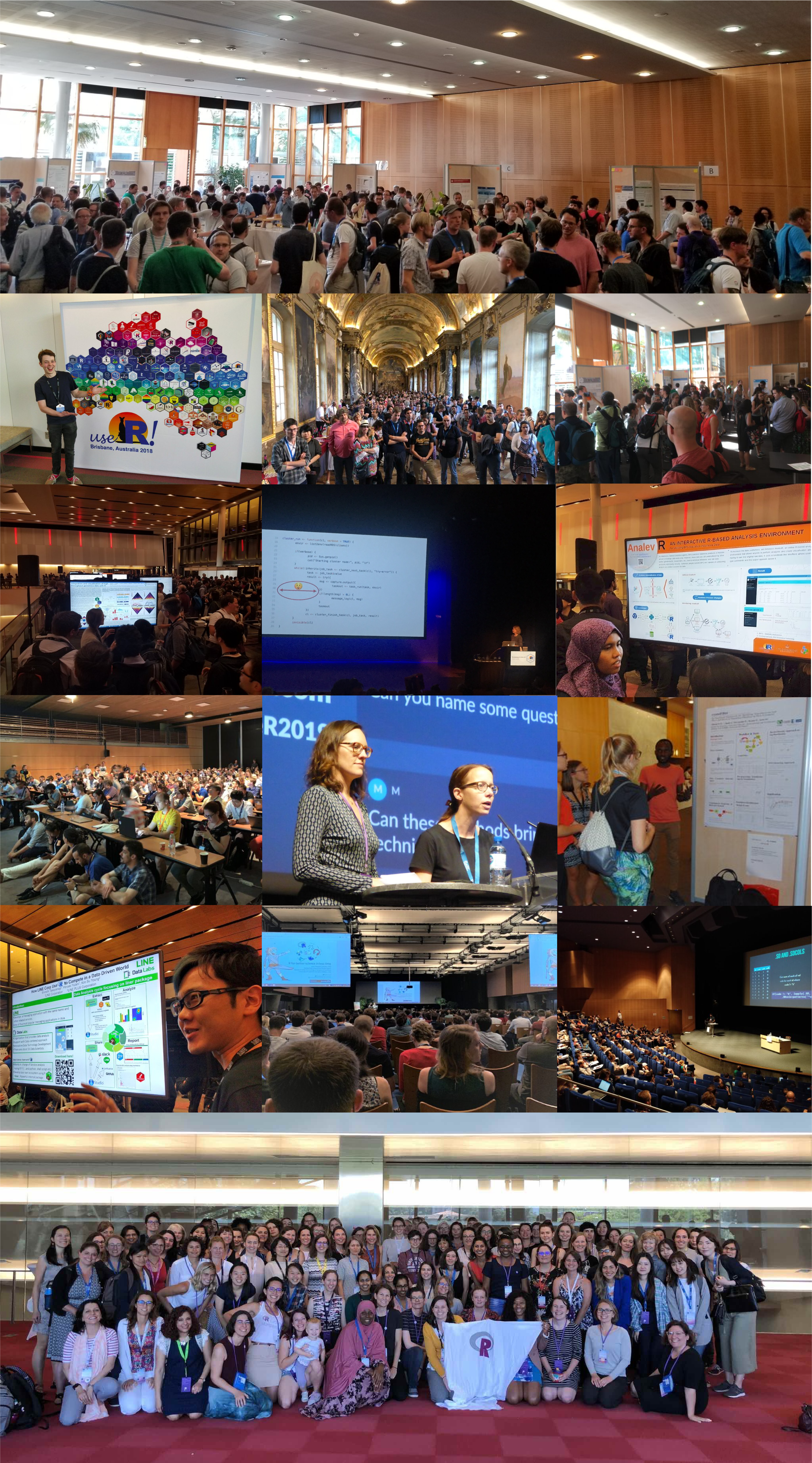 A collection of photos taken from past useR conferences